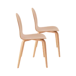 Lot de 2 chaises hêtre Riaz