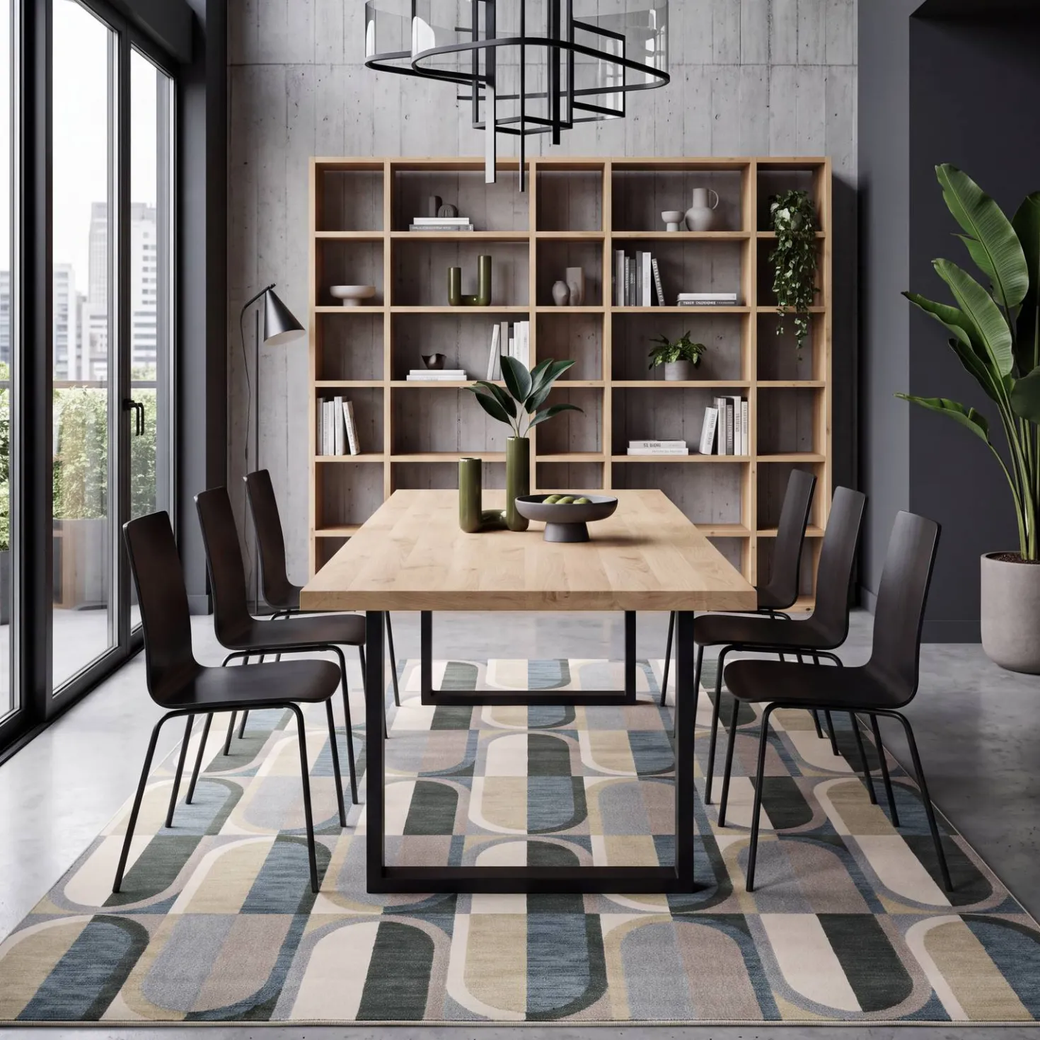 Lot de 2 chaises hêtre teinté Reda