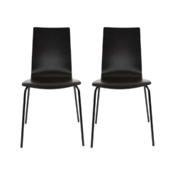 Lot de 2 chaises hêtre teinté Reda