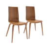 Lot de 2 chaises noyer Reda