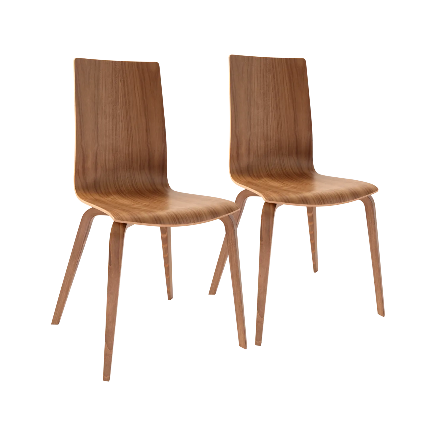 Lot de 2 chaises noyer Reda