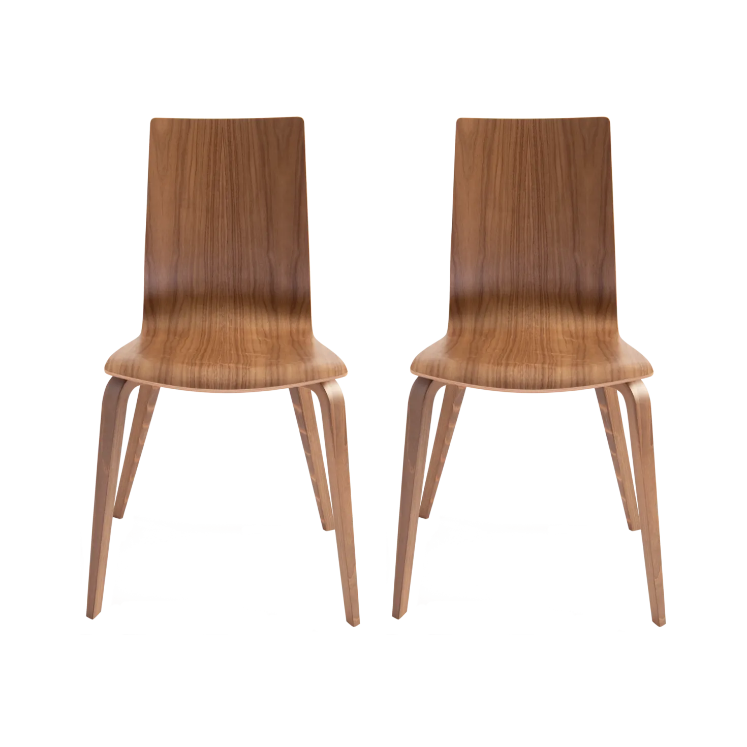 Lot de 2 chaises noyer Reda