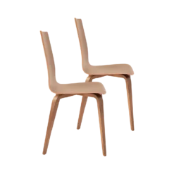 Lot de 2 chaises noyer Reda