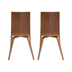 Lot de 2 chaises noyer Reda