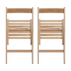 Lot de 2 chaises pliantes bois massif Selena