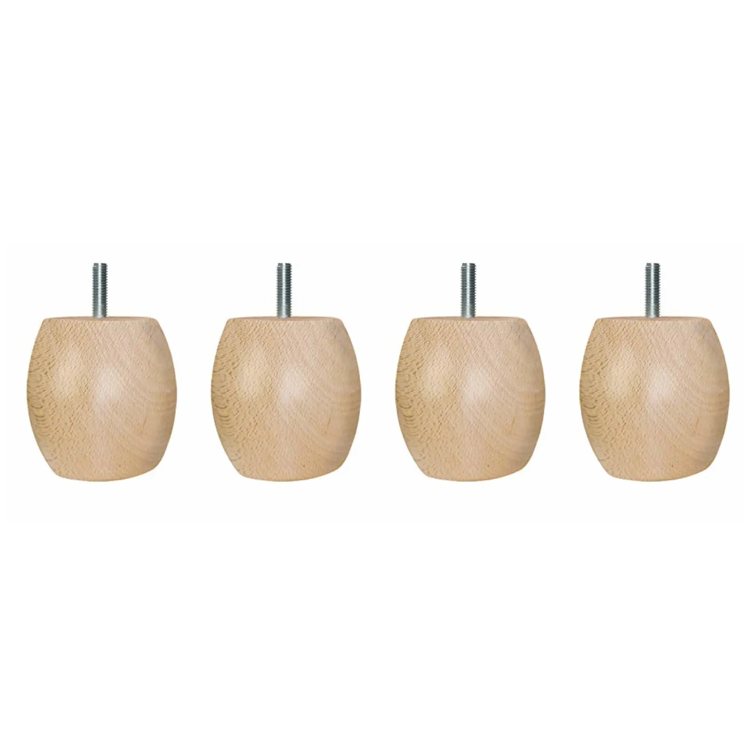 Lot de 4 pieds de lit boule 7 cm