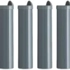 Lot de 4 pieds gris pour sommiers cadre métal