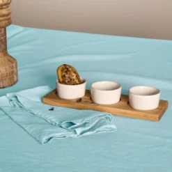 Lot de 6 serviettes coton lin Eline