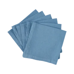 Lot de 6 serviettes coton lin Eline