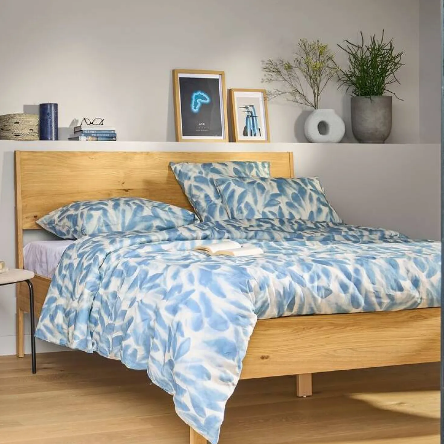Lot de 2 taies d'oreiller coton lin Plantain