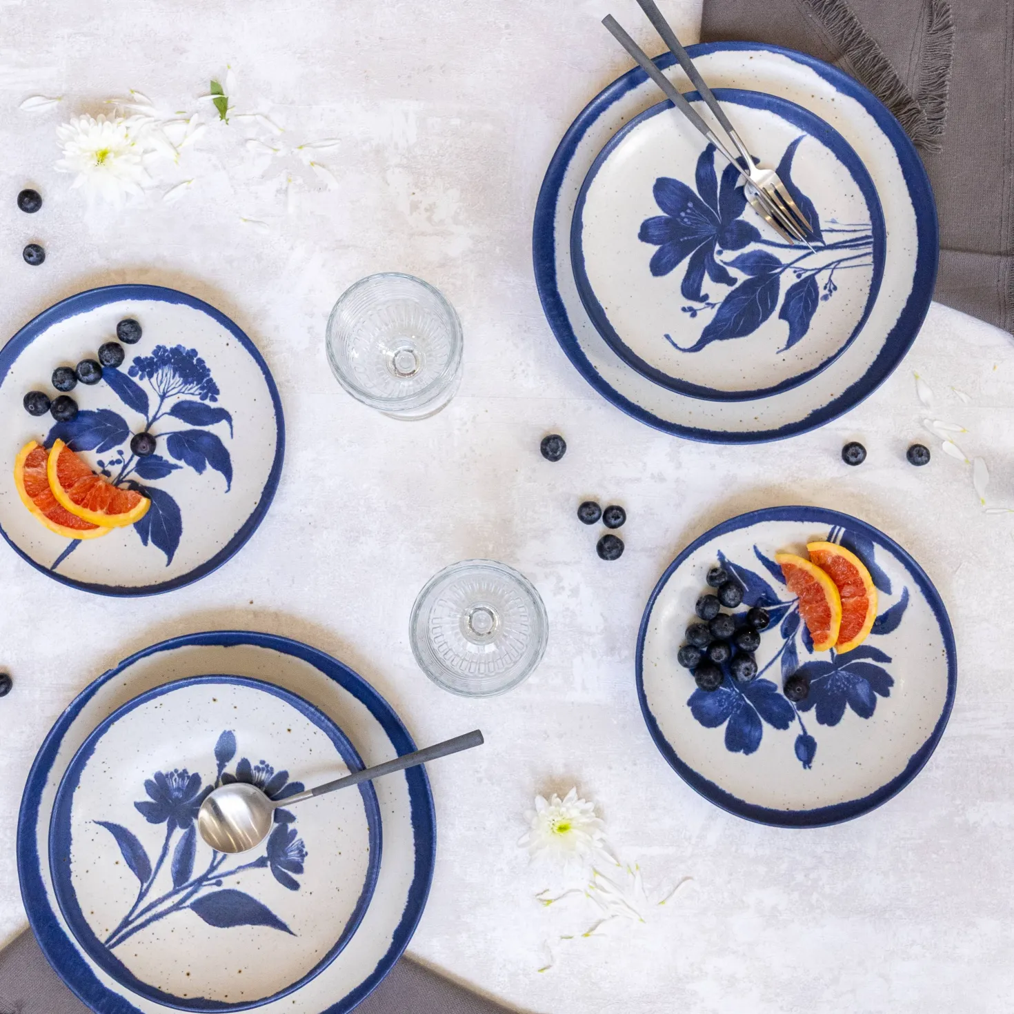 MARIA PT TERRACOTA Lot de 6 Assiettes plates D22cm Sabline Campo