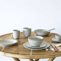 MARIA PT TERRACOTA Lot de 6 Assiettes creuses D19.5cm Canelada