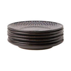 MARIA PT TERRACOTA Lot de 6 Assiettes à dessert D18cm Croisé Anadia