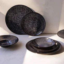 MARIA PT TERRACOTA Lot de 6 Assiettes creuses D18cm Croisé Anadia