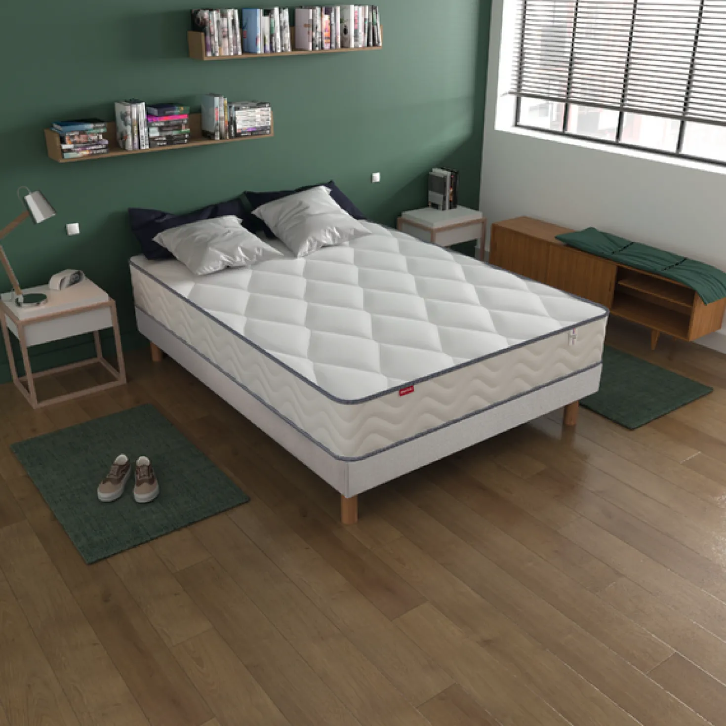 MERINOS Ensemble matelas et sommier Sweety