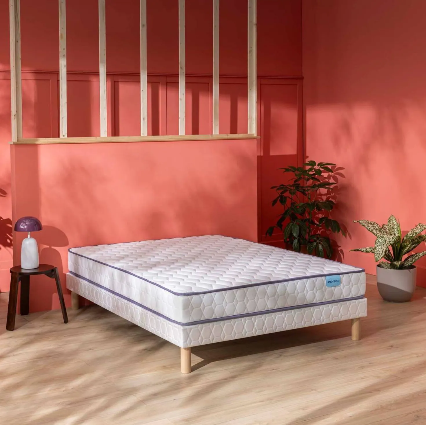 MERINOS Ensemble matelas et sommier Natty