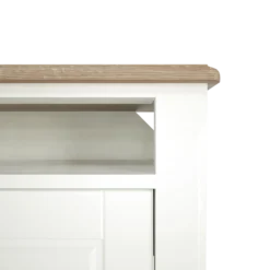 Meuble TV blanc et bois Apolline