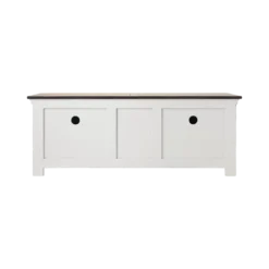 Meuble TV bois massif 2 portes 3 tiroirs Embellie