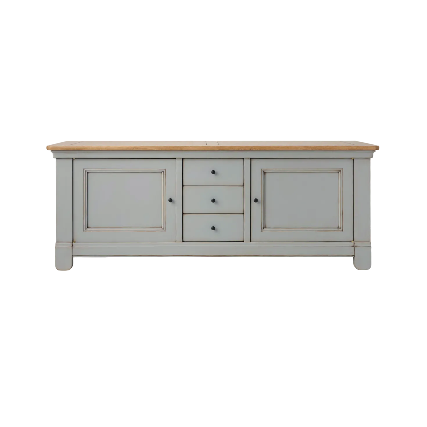 Meuble TV bois massif 2 portes 3 tiroirs Embellie