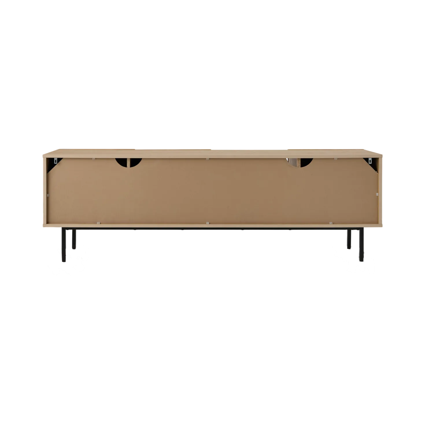 Meuble TV 3 portes bois pieds métal Alex