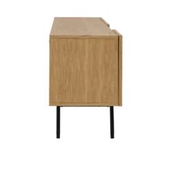 Meuble TV 3 portes bois pieds métal Alex