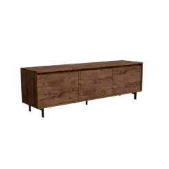 Meuble TV 3 portes décor bois Gustavo