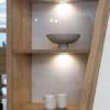 Meuble vitrine décor bois et blanc 2 portes Gustave