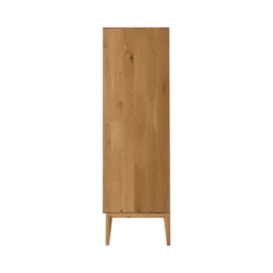 Meuble vitrine led chêne massif 2 portes 1 tiroir Charles