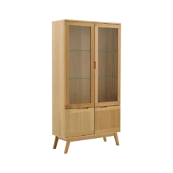 Meuble vitrine 4 portes bois Adèle