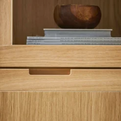 Meuble vitrine 4 portes bois Adèle