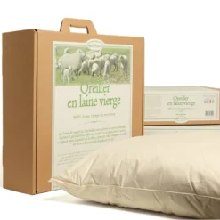 MILLE OREILLERS Oreiller ferme en laine vierge biologique