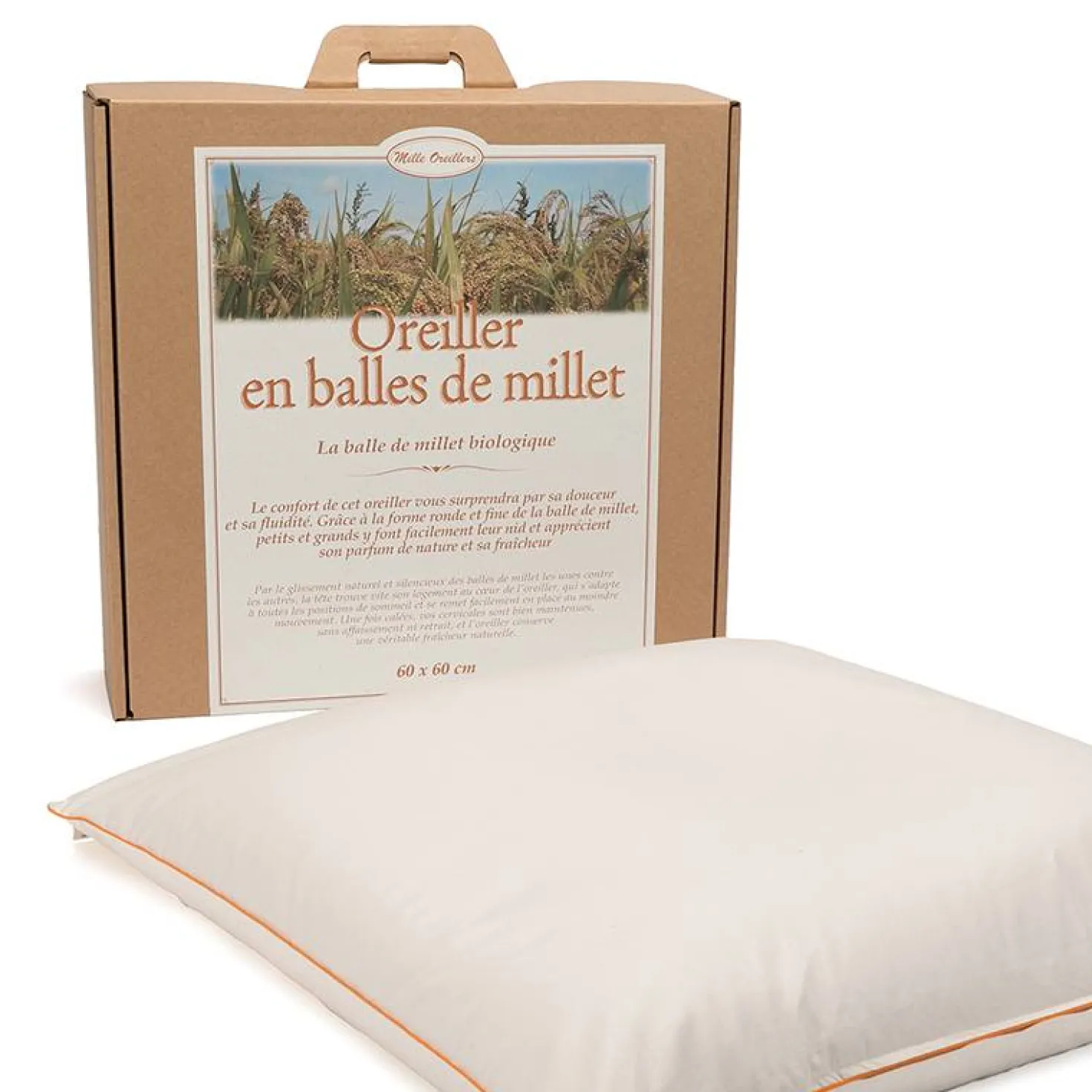 MILLE OREILLERS Oreiller ferme en millet biologique