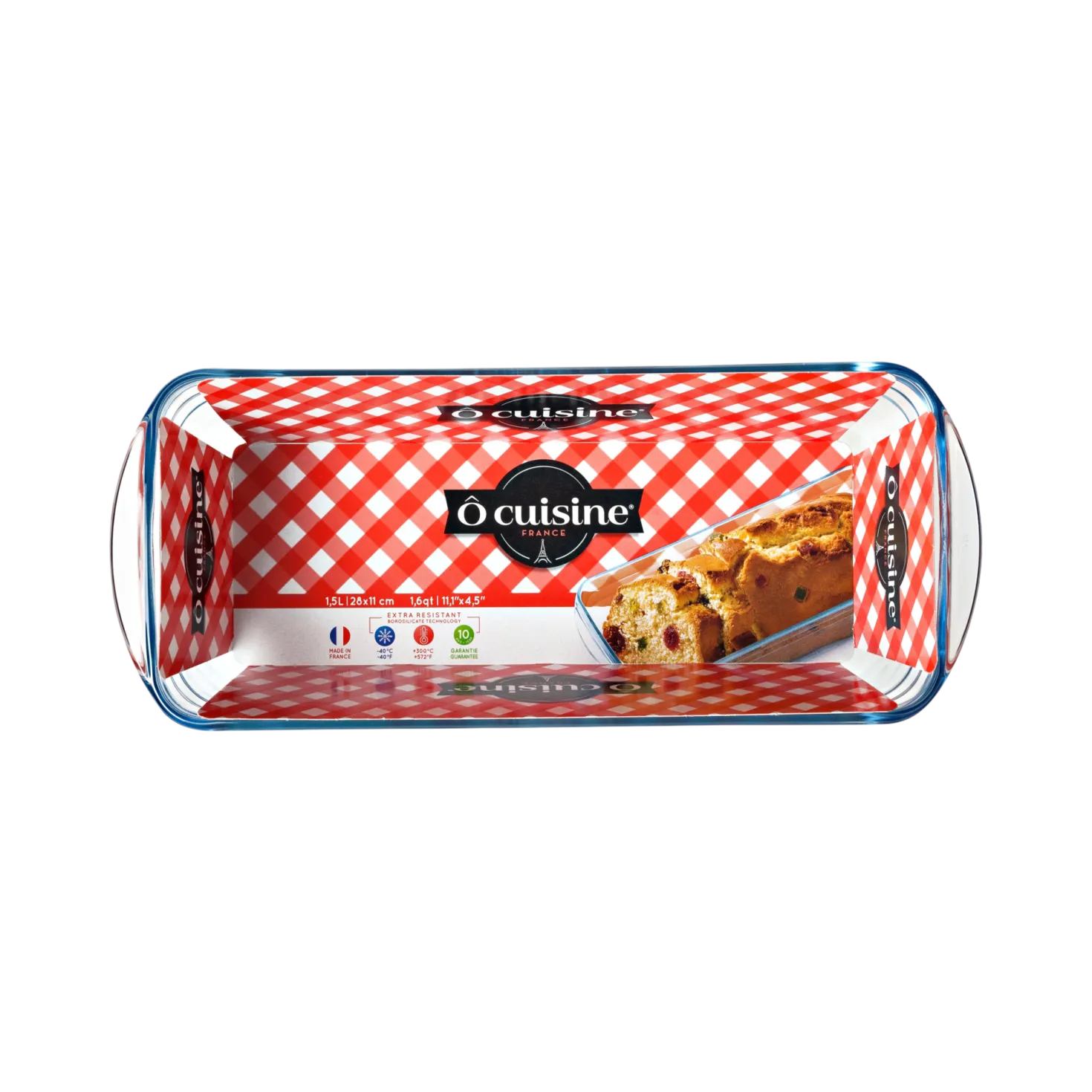 Moule à cake en verre 28.5 cm
