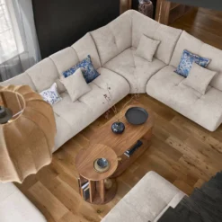 Méridienne pour canapé modulable tissu Benny