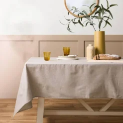 Nappe enduite coton lin Laurie