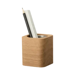 OAKYWOOD Pot à crayons cubique bois massif