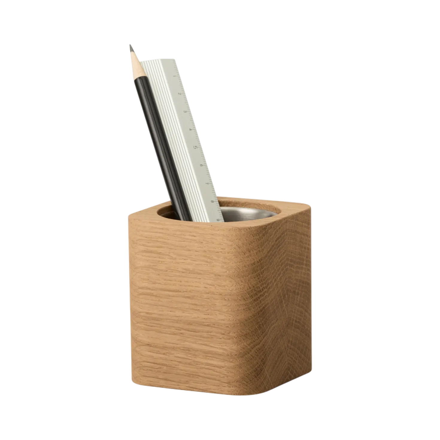 OAKYWOOD Pot à crayons cubique bois massif