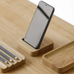 OAKYWOOD Support de téléphone en bois massif