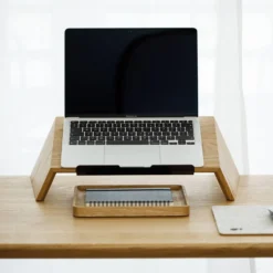OAKYWOOD Support pour PC portable bois massif