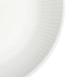PILLIVUYT Lot de 6 Assiettes creuses en porcelaine D20cm Plissé