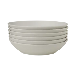 PILLIVUYT Lot de 6 Assiettes creuses en porcelaine D20cm Plissé
