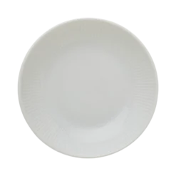 PILLIVUYT Lot de 6 Assiettes creuses en porcelaine D20cm Plissé