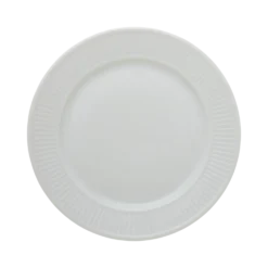 PILLIVUYT Lot de 6 Assiettes plates en porcelaine D26cmPlissé
