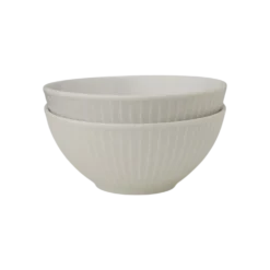 PILLIVUYT Lot de 2 Bols en porcelaine Plissé