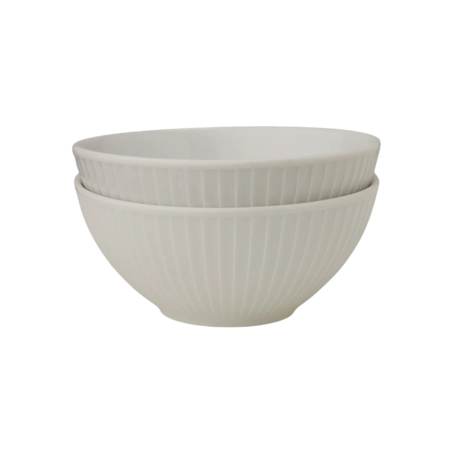 PILLIVUYT Lot de 2 Bols en porcelaine Plissé