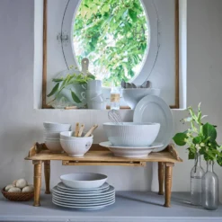 PILLIVUYT Lot de 2 Bols en porcelaine Plissé