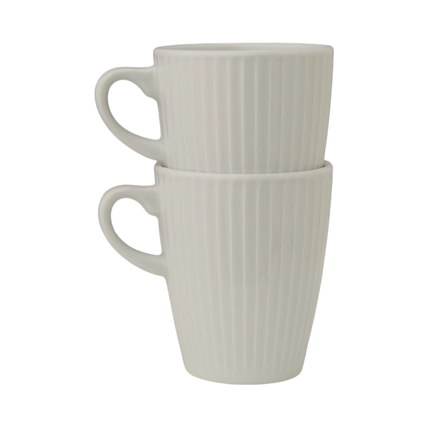 PILLIVUYT Lot de 2 Mugs en porcelaine Plissé