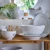 PILLIVUYT Plat ovale en porcelaine Plissé