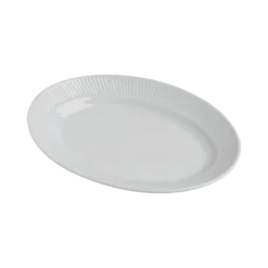 PILLIVUYT Plat ovale en porcelaine Plissé