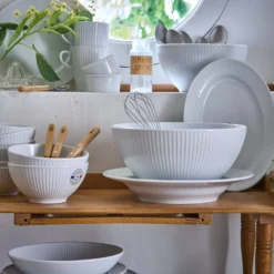 PILLIVUYT Saladier 20 cm en porcelaine Plissé